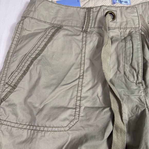 Izod Womens Convertible Pant Khaki Beige Tan Size 12 Petite 100% Cotton NWT Hike - Picture 11 of 14